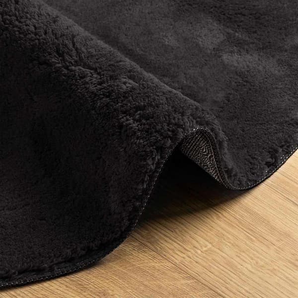 vidaXL Områdetæpper HUARTE Sort 140 x 200 cm Polyester
