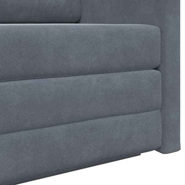 vidaXL Sovesofa 110cm Mørkegrå Fløjl