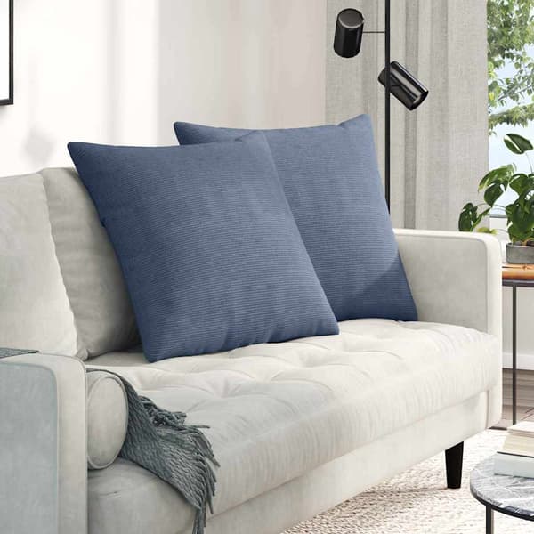 vidaXL Sofapuder 2 pcs Blå 60 x 60 cm Velourstof