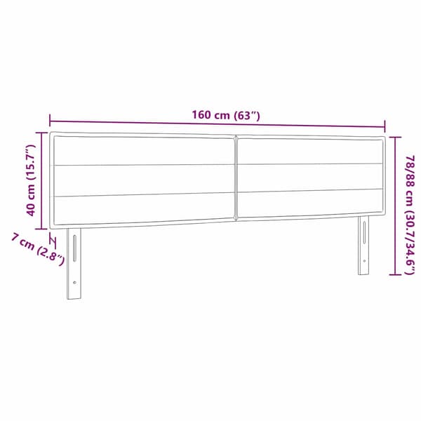 vidaXL Hovedgærde Sort 160 cm Stof