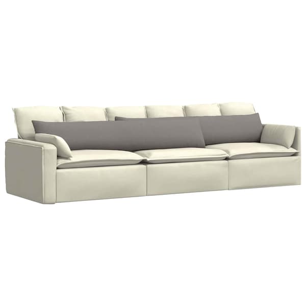 vidaXL Sofapuder 2 pcs Gråbrun 200 x 40 cm Stof
