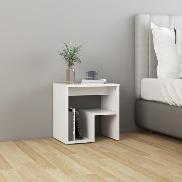 vidaXL sengeskabe 2 stk. 40x30x40 cm spånplade hvid