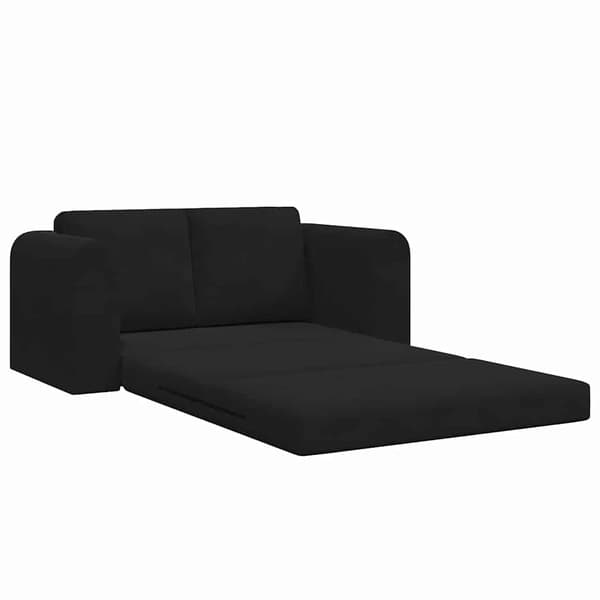 vidaXL Sovesofa 60cm Sort Fløjl
