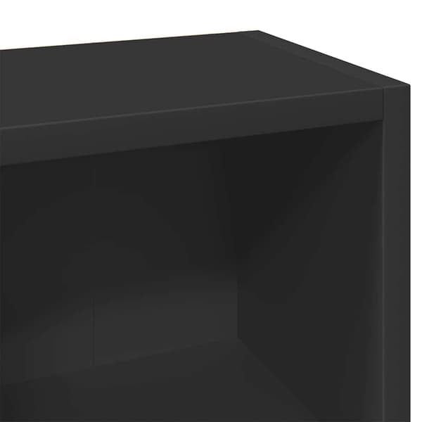vidaXL CD-reoler 2 stk. 21x16x93,5 cm spånplade sort