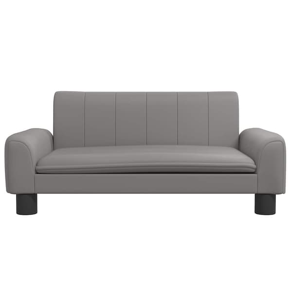 vidaXL sofa til børn 70x45x30 cm kunstlæder grå