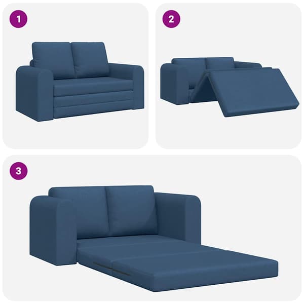 vidaXL Sovesofa 60cm Blå Stof