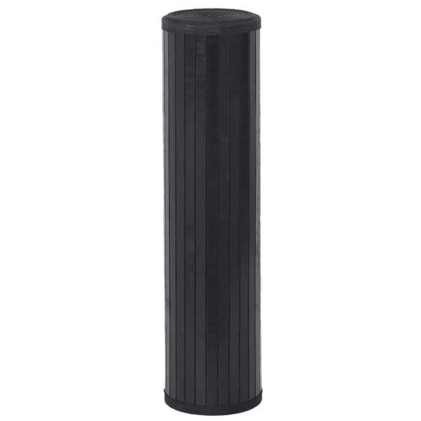 vidaXL Matto suorakaide musta 80x500 cm bambu
