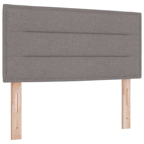 vidaXL Box spring seng med madras Gråbrun 200 x 90 cm Polyester