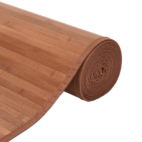 vidaXL gulvtæppe 70x1000 cm rektangulær bambus brun