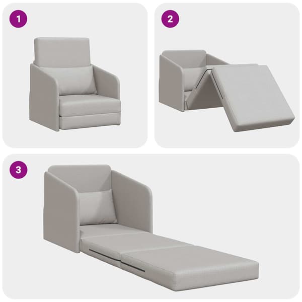 vidaXL Sovesofa 60cm Skygrå Stof