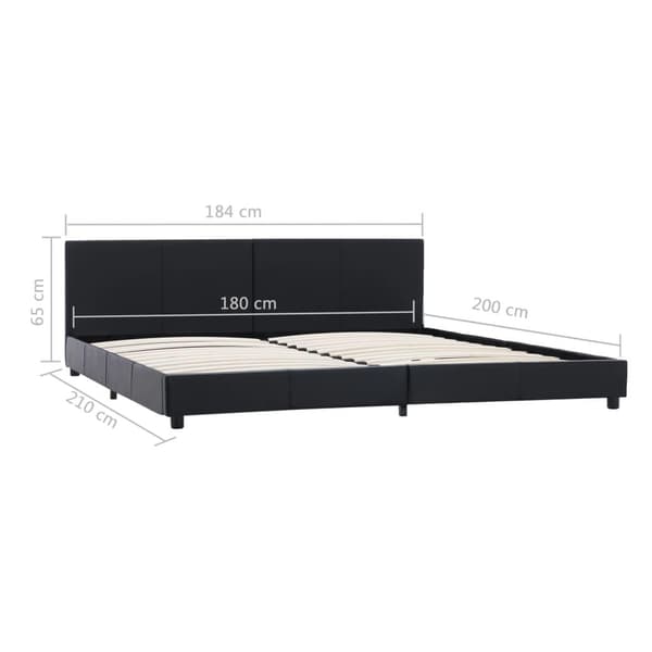 vidaXL sengestel 180x200 cm kunstlæder sort change1