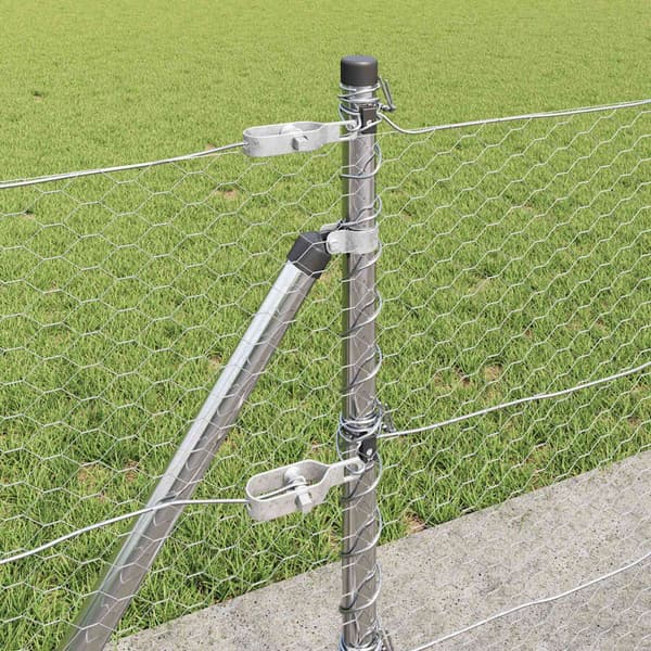 vidaXL Hegnspæl Sølv 25 x 0,5 m (25 mm net) Stål
