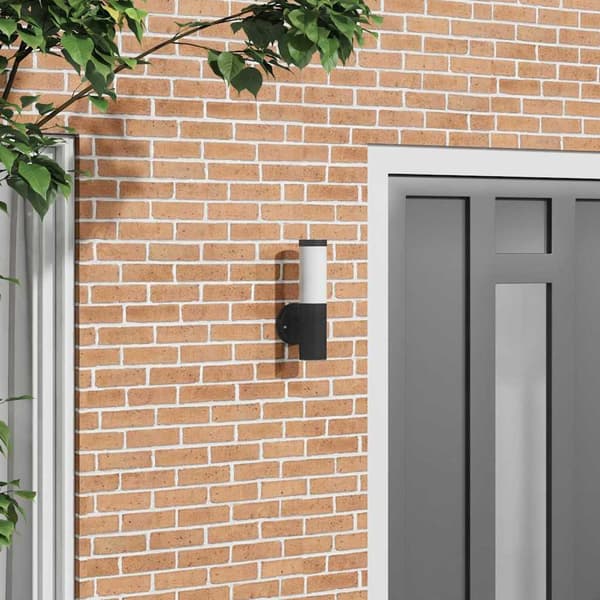 vidaXL udendørslampe sort rustfrit stål IP44