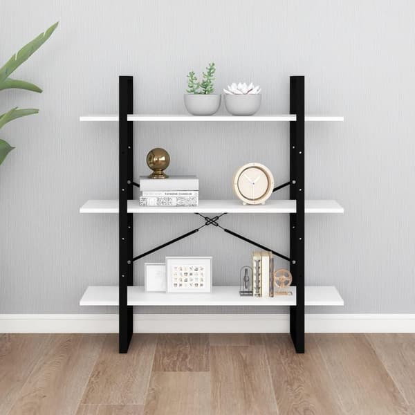 vidaXL bogreol 100x30x105 cm spånplade hvid