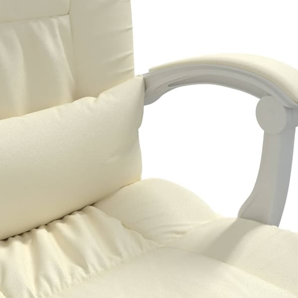 vidaXL kontorstol kunstlæder cremefarvet