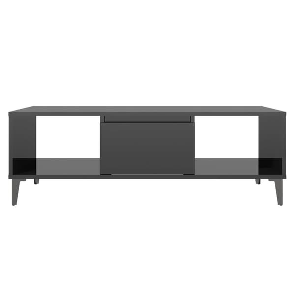 vidaXL sofabord 103,5x60x35 cm spånplade sort højglans