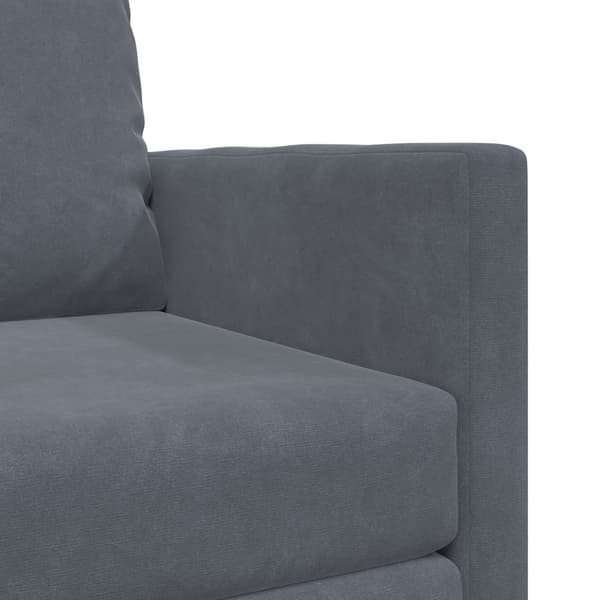 vidaXL Sovesofa 60cm Mørkegrå Fløjl