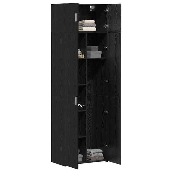 vidaXL Opbevaringsskab 3 pcs Sort eg