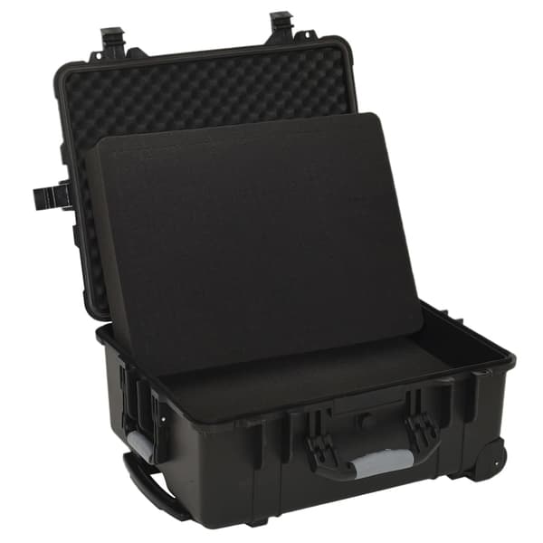 vidaXL flightcase med hjul 58x45x27 cm PP sort
