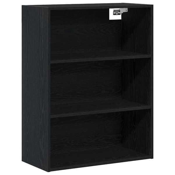vidaXL Highboard 2 pcs Sort eg Konstrueret træ