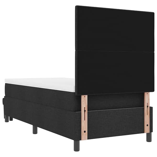 vidaXL Box spring seng med madras Sort 100 x 200 cm Stof
