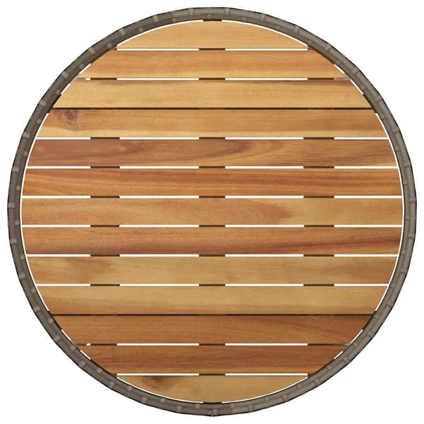 vidaXL Have Spisebordssæt 3 pcs Grå polyrattan