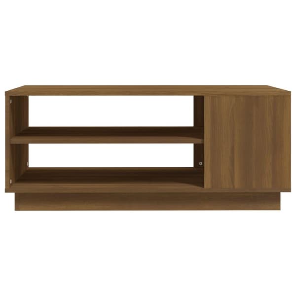vidaXL sofabord 102x55x43 cm spånplade brun egetræsfarve