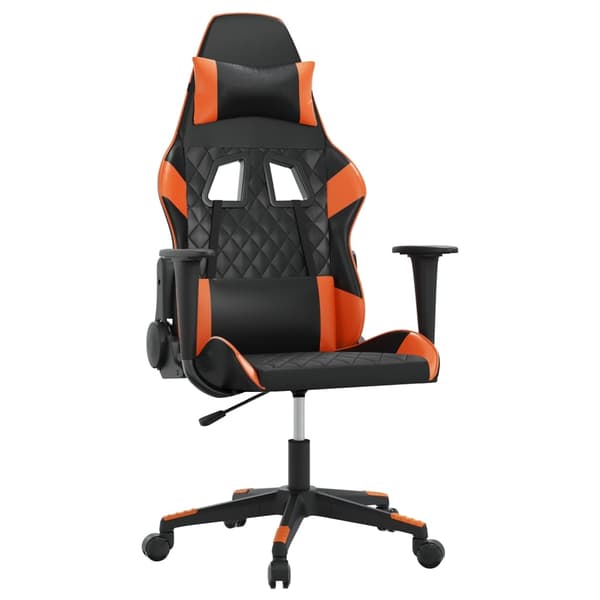 vidaXL gamingstol kunstlæder sort og orange