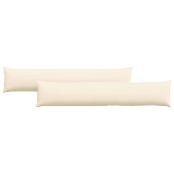 vidaXL Sofapuder 2 pcs Creme 200 x 40 cm Velourstof