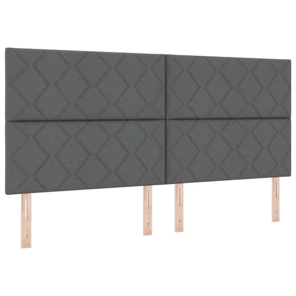 vidaXL Box spring seng med madras Mørkegrå 200 x 200 cm Stof