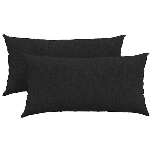vidaXL Sofapuder 2 pcs Sort 80 x 40 cm Stof