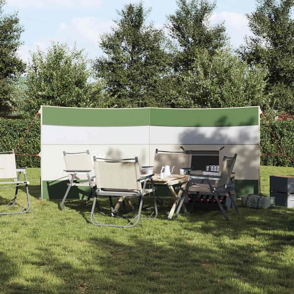 vidaXL Camping Windbreak Green 340x130 cm Vedenpitävä