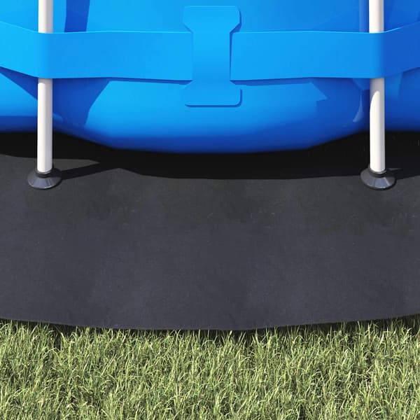 vidaXL Pool Bundark Sort Ø 366 cm Non-woven stof