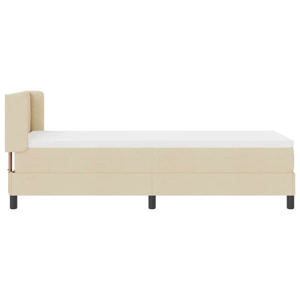 vidaXL Box spring seng med madras Creme 200 x 80 cm Polyester