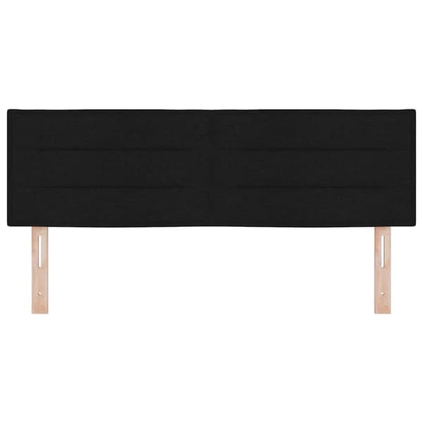 vidaXL Hovedgærde Sort 144 cm Stof