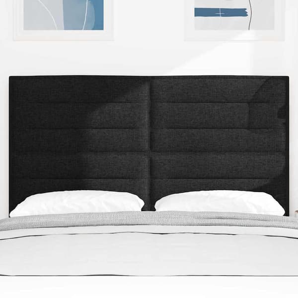 vidaXL Hovedgærde Sort 144 cm Stof