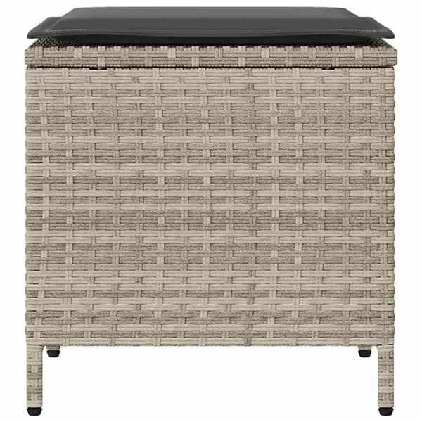 vidaXL sofasæt til haven 4 dele med hynder polyrattan lysegrå