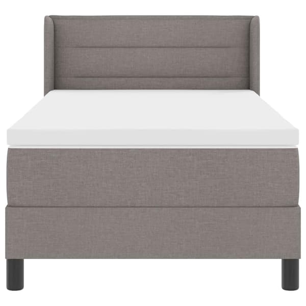 vidaXL Box spring seng med madras Gråbrun 190 x 90 cm Polyester