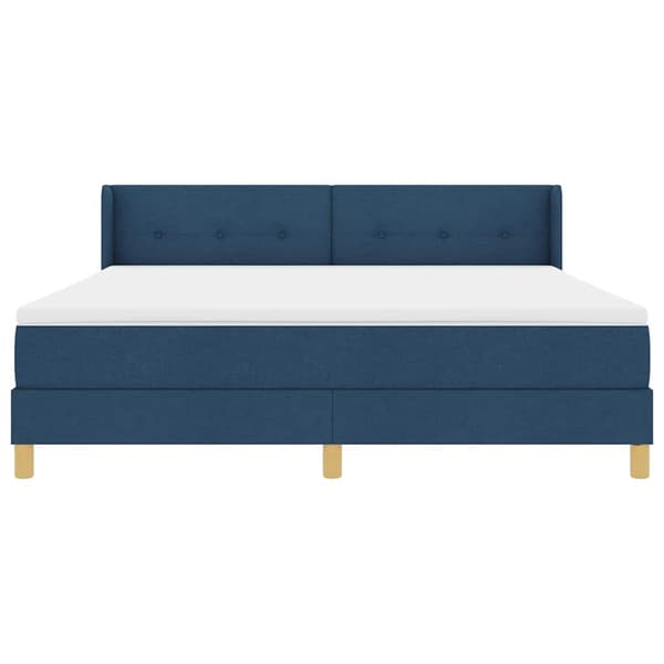 vidaXL Box spring seng med madras Blå 200 x 180 cm Polyester