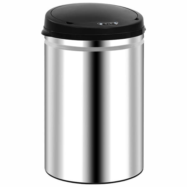 vidaXL affaldsspand med sensor 30 l rustfrit stål
