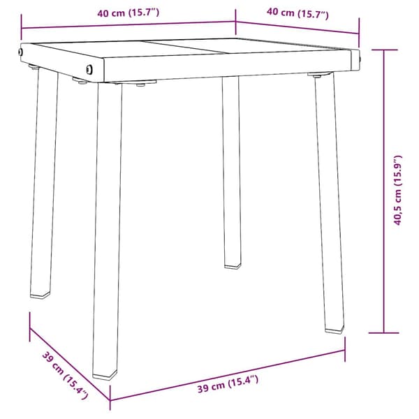 vidaXL Solstol 2 pcs Sort og Hvid polyrattan
