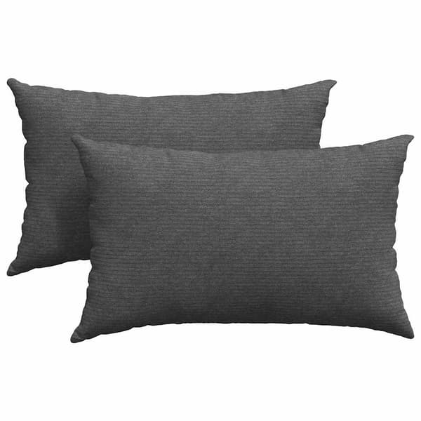 vidaXL Sofapuder 2 pcs Mørkegrå 50 x 30 cm Velourstof