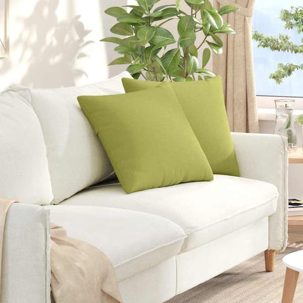 vidaXL Sofapuder 2 pcs Lys grøn 50 x 50 cm Stof