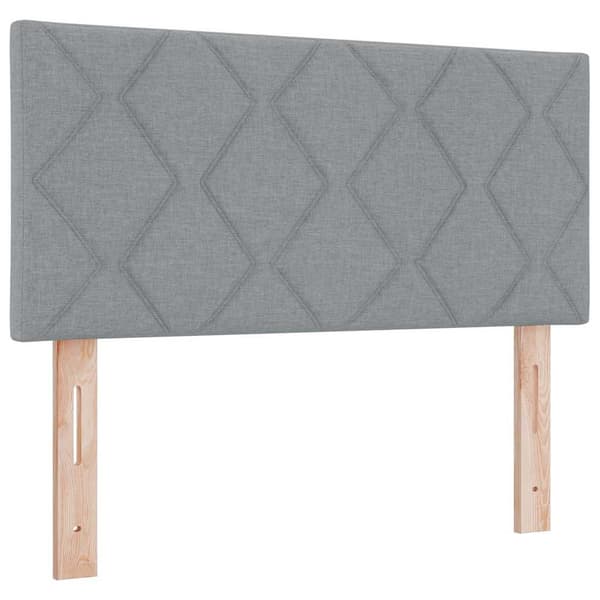 vidaXL Box spring seng med madras Lysegrå 200 x 100 cm Polyester