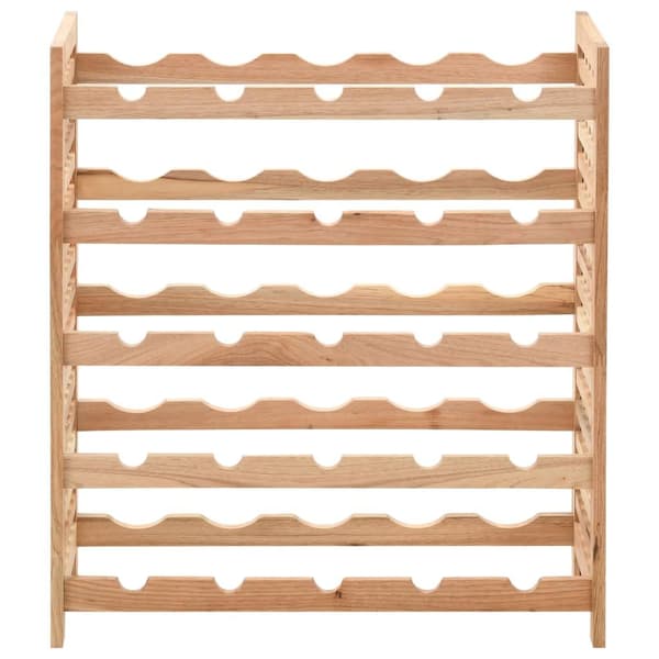 vidaXL Viiniteline 25 pullolle pähkinäpuu 63x25x73 cm