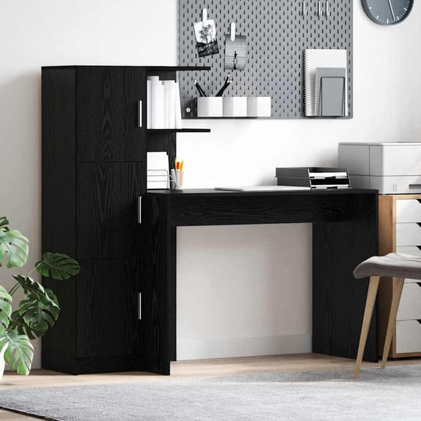 vidaXL Bord 2 pcs Sort eg