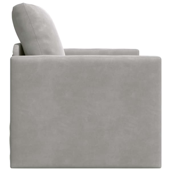 vidaXL Sovesofa 60cm Lysegrå Fløjl