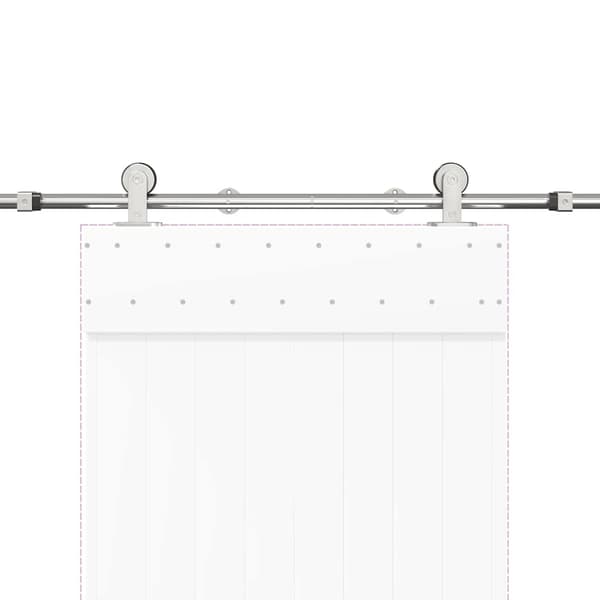vidaXL hardwarekit til skydedør 200 cm rustfrit stål sølvfarvet
