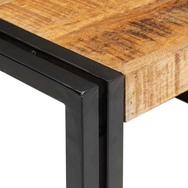 vidaXL Badeværelseshylde Brun 65 x 50 x 23 cm Solid Ru raw mango træ