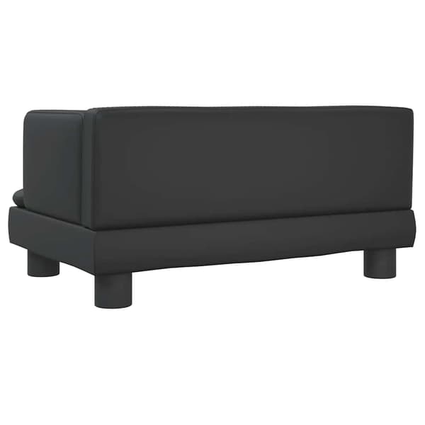 vidaXL sofa til børn 60x40x30 cm kunstlæder sort